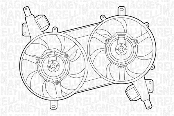 MAGNETI MARELLI Вентилятор, охлаждение двигателя 069422039010